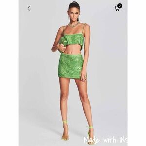 RETROFETE Ruby Crystal Skirt Ibiza Euro Summer Birthday Bachelorette